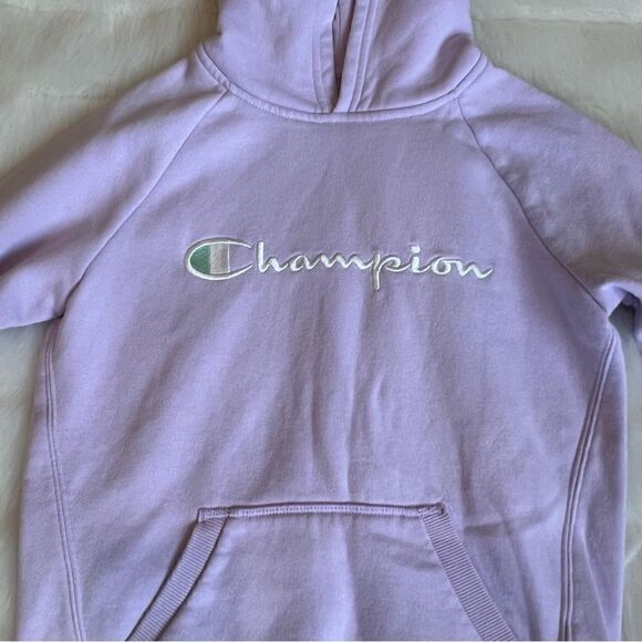 Champion Lavender Hoodie Sweatshirt (M) - Picture 4 of 9